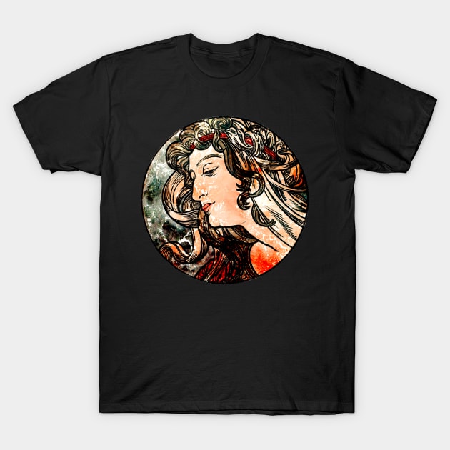 Art Nouveau Goddess T-Shirt by Heartsake
